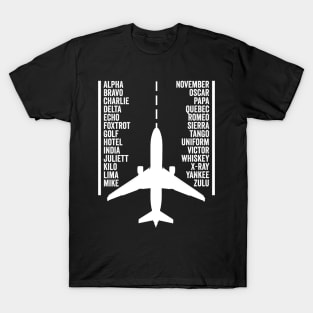 Phonetic Alphabet Pilot Funny Aviation Lover T-Shirt